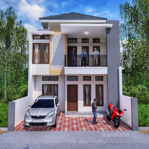 Desain Rumah Lantai Lebar Meter A Arsifan Project